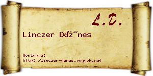Linczer Dénes névjegykártya